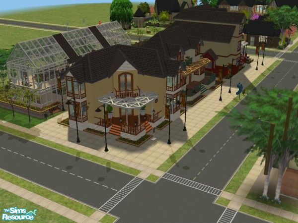 Sims 2 — Old Town Corners by Starla_tfc — In this part of Old Town, your sims can enjoy a nice dinner, buy some new