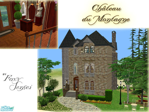 Sims 2 —  by foxysensei — Built in 1763, it sits in a quiet park with age old trees. The interior boasts super carved