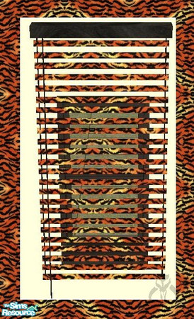 Sims 2 — Jungle Room Blinds by BountyHunter77 — Out of the jungle and into your sims home comes this tiger print.