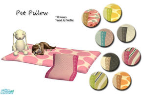 Sims 2 — Pet pillow by Sophel21 — 10 recolors of steffors new pet pillow/cushion.