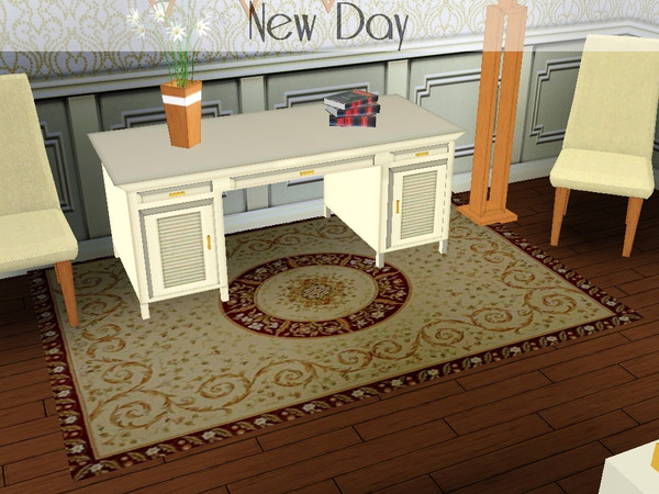 Sims 3 — New Day Rug by lilliebou — This rug costs 100 simoleons and is not recolorable. 2x3 tiles.