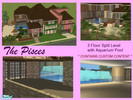 Sims 2 — The Pisces by punkymum — Huge split level home with aquarium pool, landscaped gardens pool and sunken garage.