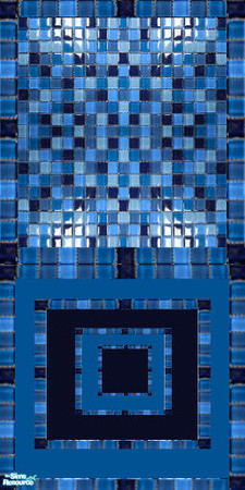 Sims 2 — Blue tiled wall by irishdixiegirl — Goes with the blue tiled floor. It\'s dark, and great for a masculine