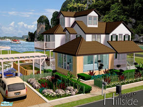 Sims 2 — Hillside  by ayyuff — 3x3 unfurnished house with 4 rooms,3 bathrooms,kitchen,livingroom,pool,garage...