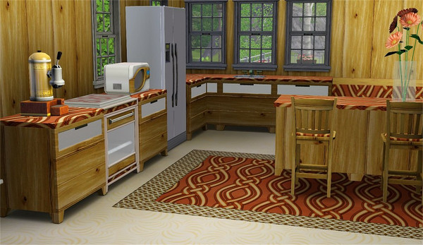 Sims 3 — marcorse_plaited pattern by marcorse — A bold gold plait on a burnt orange ground.