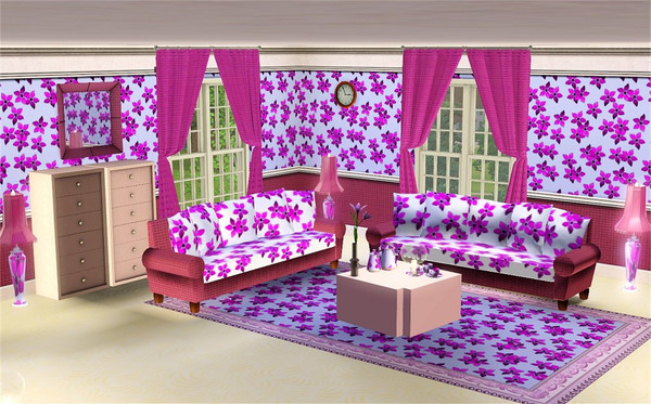 Sims 3 — marcorse_a smattering pattern by marcorse — A smattering of bright little flowers in a randomly repeated