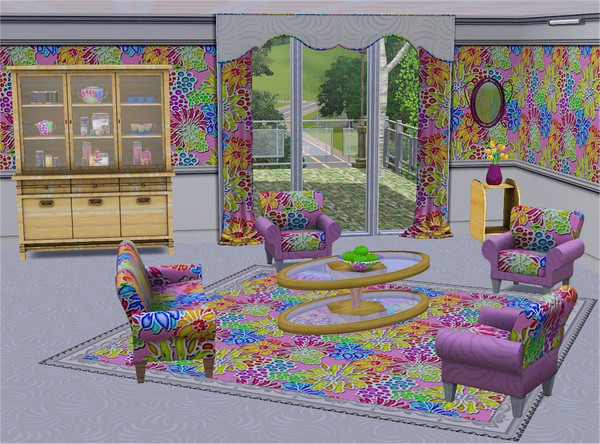 Sims 3 — marcorse_tropicality pattern by marcorse — Bright as a tropical morning, these flowers with a textured