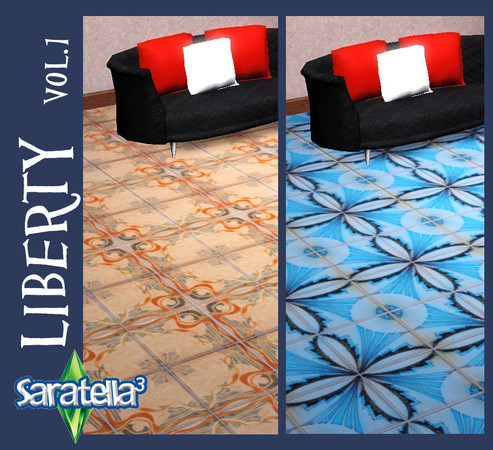 Sims 3 — Floor_tile_Original_Liberty by saratella — Original Antique Art Nouveau tiles vol.1 
