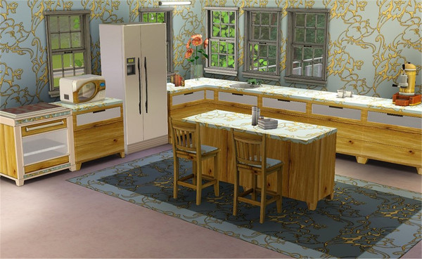 Sims 3 — marcorse_gold thingys pattern by marcorse — A simple repeat pattern made from a gold wingding font.