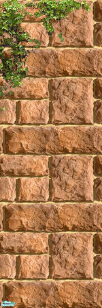 Sims 2 — Yellow Masonry Wall with plants -part 4 by Semitone — Yellow Masonry Wall with plants -part 4
