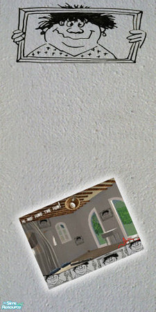 Sims 2 — smile (above) by artrui — find the surprise in rooms. :) caricature by AMing