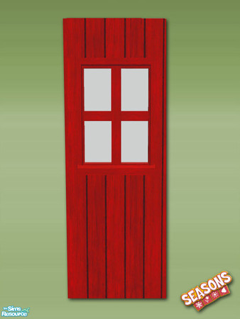 Sims 2 — Garden Shed Wall - Vibe Red - Mesh by Shakeshaft — Part of a new mesh set of even more walls to create Garden