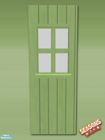 Sims 2 — Garden Shed Wall - Green - Mesh by Shakeshaft — Part of a new mesh set of even more walls to create Garden