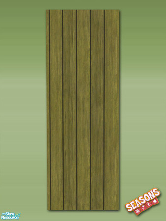 Sims 2 — Garden Shed Wall No Window - Dark Green - Mesh by Shakeshaft — Part of a new mesh set of even more walls to