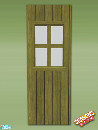 Sims 2 — Garden Shed Wall - Dark Green - Mesh by Shakeshaft — Part of a new mesh set of even more walls to create Garden