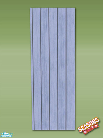 Sims 2 — Garden Shed Wall No Window - Blue - Mesh by Shakeshaft — Part of a new mesh set of even more walls to create