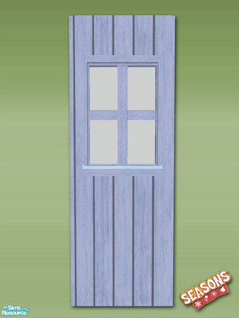 Sims 2 — Garden Shed Wall - Blue - Mesh by Shakeshaft — Part of a new mesh set of even more walls to create Garden