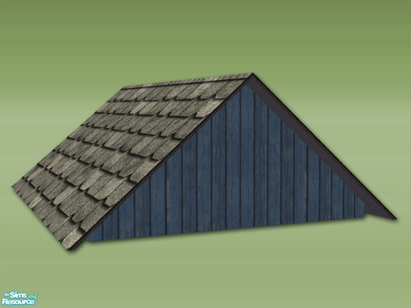 Sims 2 — Garden Shed 3x4 Deco Roof - Wood Dark Blue by Shakeshaft — Part of a new mesh set of even more walls to create