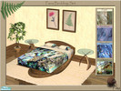 Sims 2 — FdM Paua Bedding Set by Delirya — A selection of Bedding based on the colours and textures from Paua shells...