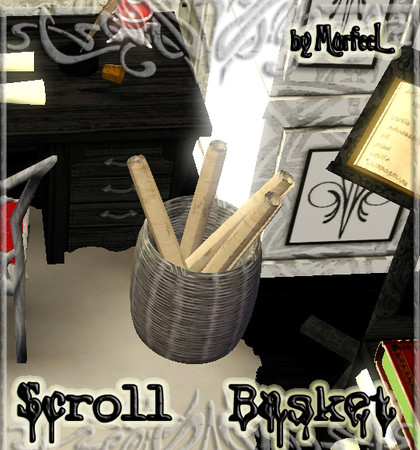 Sims 3 — Scroll Basket by murfeel — Sawamura scroll basket conversion by MurfeeL