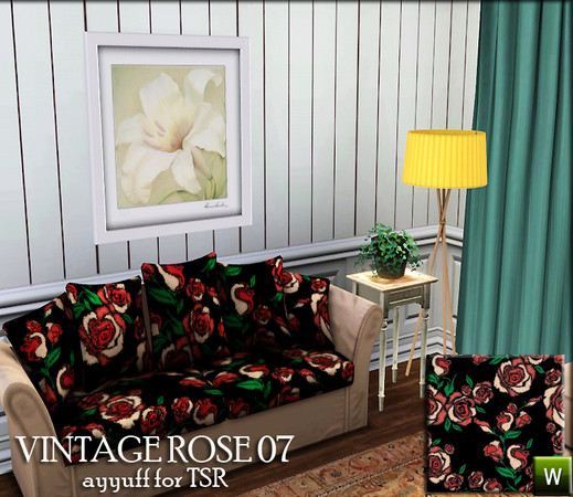 Sims 3 — Vintage Rose07 by ayyuff — recolorable pattern