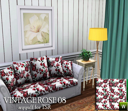 Sims 3 — Vintage Rose08 by ayyuff — recolorable pattern