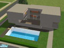 Sims 2 — Cube house by ussel — New style of house for the sims. House built out of concrete.