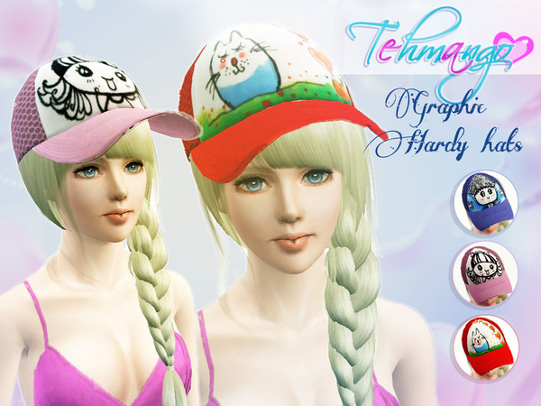 Sims 3 — Tehmango - Hardy Hat 1 by tehmango2 — Tehmango - Hardy Hat 1 for adults with both genders , recolorable and