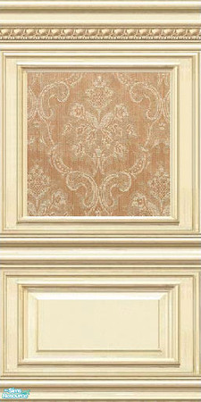 Sims 2 — jsf2PLEBCPBrocade2 by jsf —  Egg and rope detailed ParkLane bookcase style panel holds silk brocade fabric in a