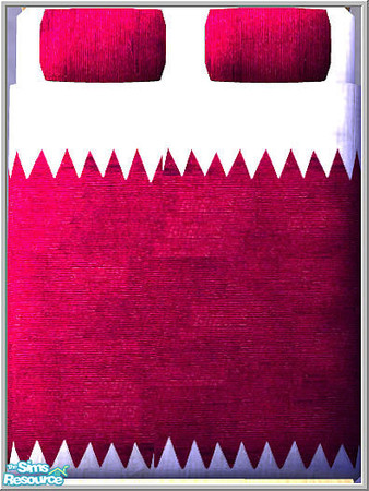 Sims 2 — students room- bedding floorbed red by Birgit43 — 