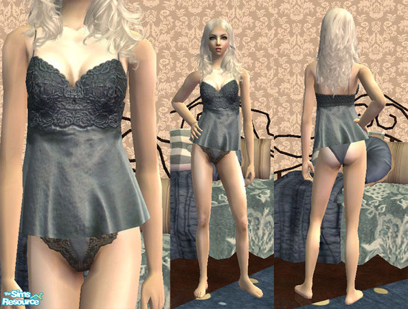 Sims 2 — Bedgown Grey by Real_Jadey — Sweet dreams ;)
