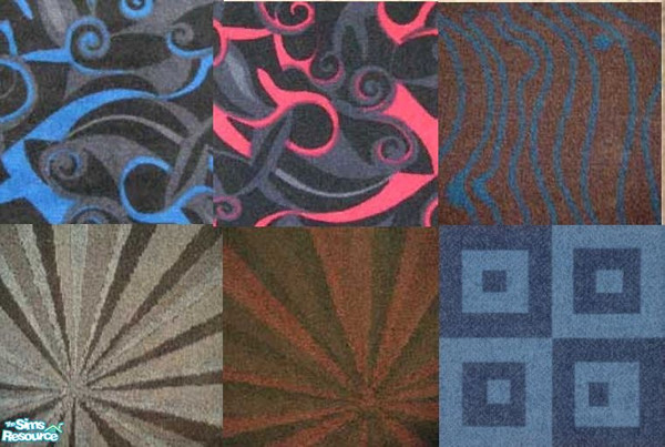 Sims 2 — KS Retro carpet Collection by mskitty — My Retro Carpets