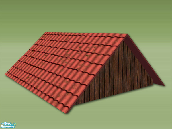 Sims 2 — Garden Shed 3x4 Deco Roof - Red by Shakeshaft — Part of a set to create a Garden Potting Shed for your Sims, set