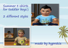 Sims 3 — toddler t-shirts for boys by hyprekia — Summer styled t-shirts for toddler boys. Comes in two variations: turtle