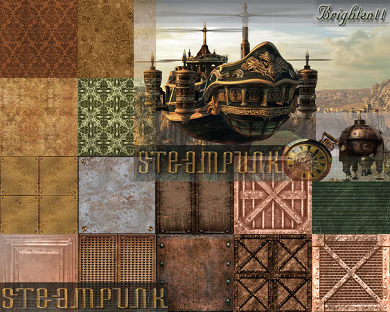 Sims 3 — Steampunk-Brighten11 by Brighten11 — Rugged, shiney and imperfect Steampunk Textures for creators. Found in