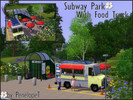 Sims 3 — Subway Park With Food Truck  by PenelopeT — This small park contains a subway depot and the food truck from