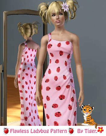 Sims 3 — Flawless Lady Bug Pattern. Perfect for Summer! by TigerLiyene2 — Flawless Lady Bug Pattern (Fabric) is the