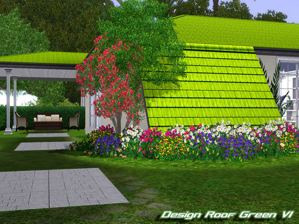 Sims 3 — Design Roof Green VI by TSR Archive — by Pralinesims