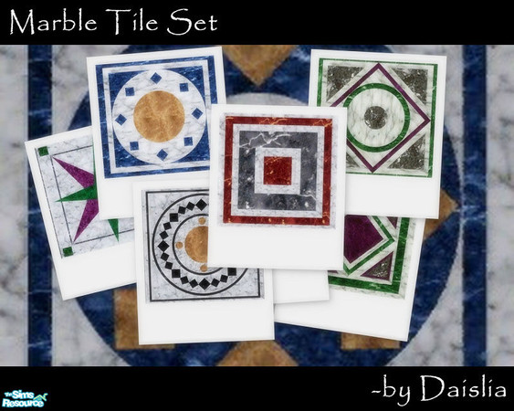 Sims 2 — Marble Tile set by Daislia — these marble texture is suitable for some bank. 