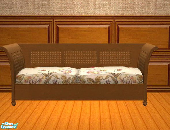 Sims 2 — PB Dining Recolor Honey - Loveseat with Polster Roses by ShinoKCR — Please redownload the Mesh - its overworked