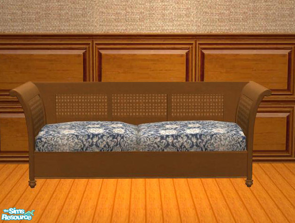 Sims 2 — PB Dining Recolor Honey - Loveseat with Polster blue by ShinoKCR — Please redownload the Mesh - its overworked