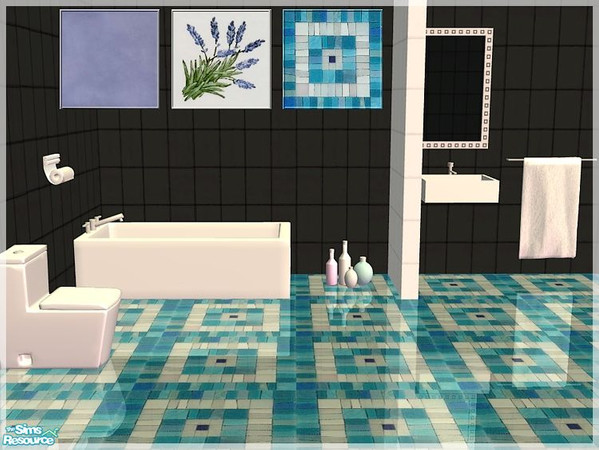 Sims 2 — Veronn Set Tile 02 by Veronn — Aqua Set 01-02-03 By Veronn # Tiled Floors...