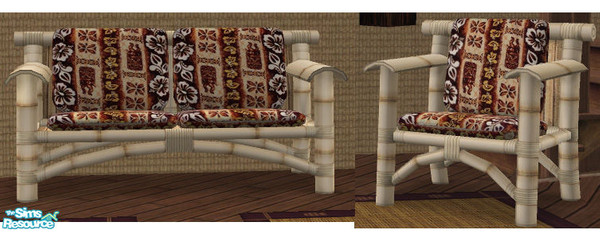 Sims 2 — Tiki Match - Living Chair/LV RC by Simaddict99 — This will recolor Maxis Tiki living chair and LV cushion.