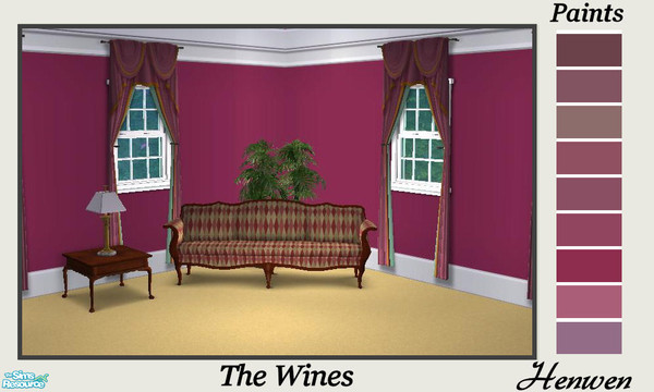 Sims 2 — The Wines by Henwen — My old houses needed repainting so I have made several sets with the paints I used.