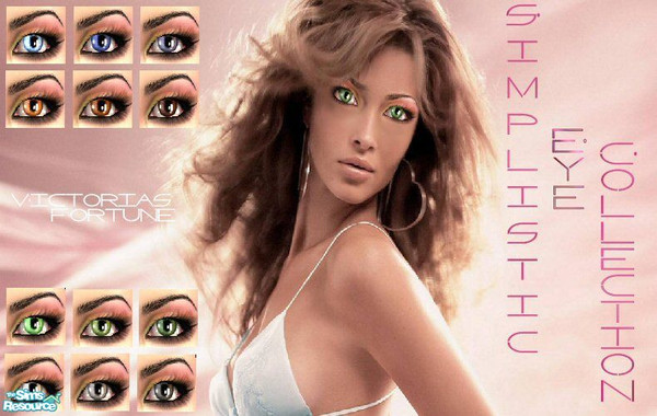 Sims 2 — VF Simplistic Eye Collection by fortunecookie1 — Here are 12 new eyes. They are \"Sim\"ply simplistic.