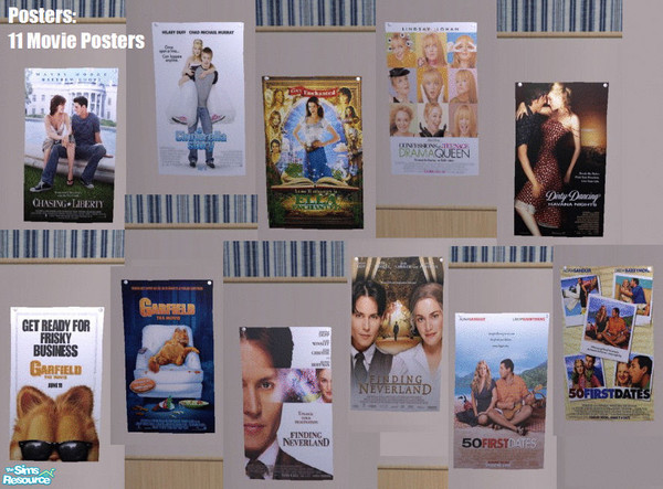 Sims 2 — Movie Posters1 by kris39191 — Here is many movie posters, I have classified as \"chick\" or kids