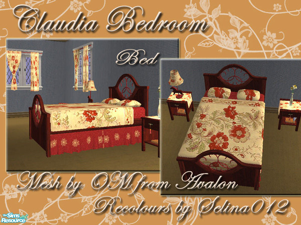 Sims 2 — TC77 Claudia Bedroom set - bed by selina012 — This is my bed recolour from the Texture Challenge 77. You get the