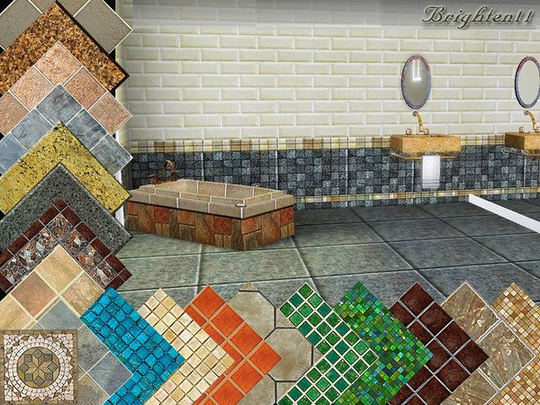 Sims 3 — Tiles-Brighten11 by Brighten11 — Mosaic, ceramic, stone and glass tiles for kitchens and baths. Found in Tile