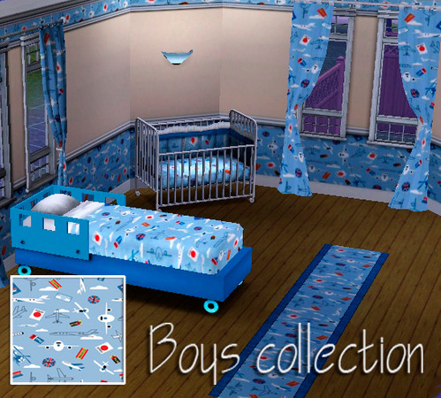 Sims 3 — Pattern_littleairplanes by Sonata77 — Pattern with little airplanes for boys.
