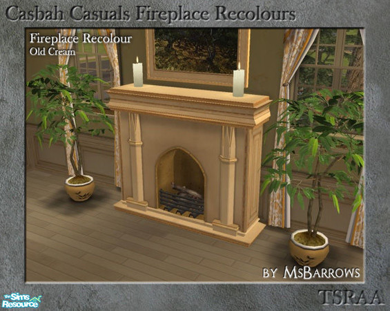 Sims 2 — Casbah Fireplace Recolours - Old Cream by MsBarrows — A recolour of the Casbah Casuals fireplace from base game,
